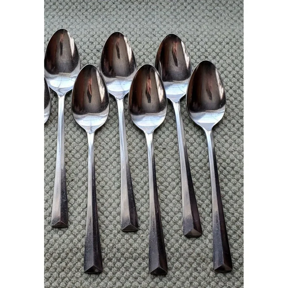 Lot 6 Vintage Reed & Barton CREST Rebacraft Teaspoons Stainless Japan Flatware